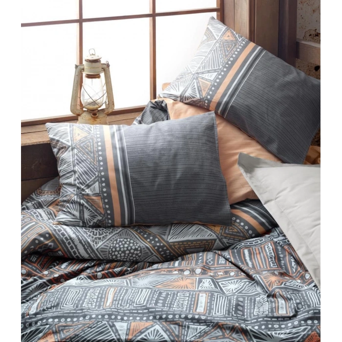 Etnich Nev Takımı Çift Kişilik Adiel Gri