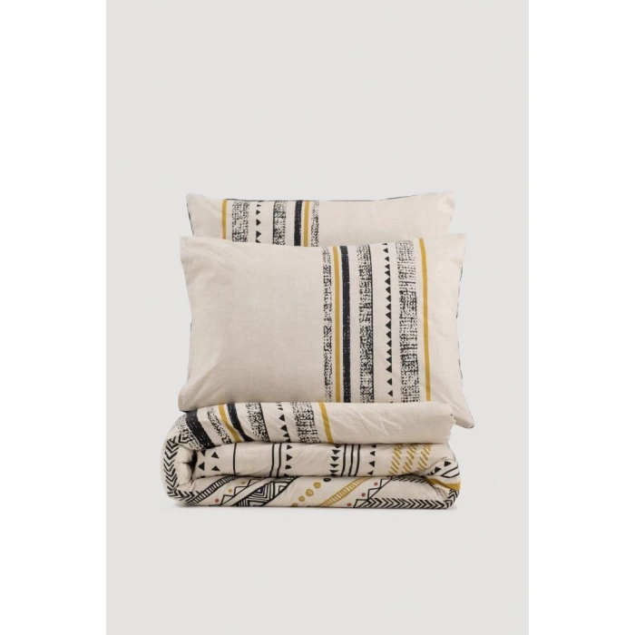 Etnich Nev Takımı Çift Kişilik Elvira Siyah