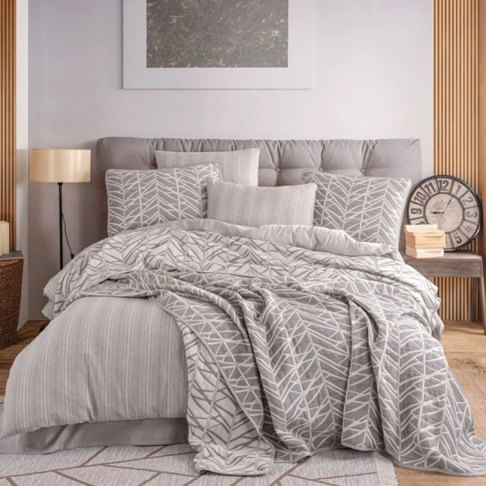 Exclusive İpliği Boyalı Çeyiz Seti - Gri