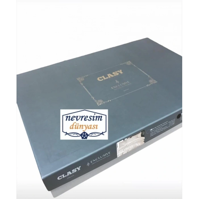 Exclusive Jakarlı Çift Kişilik Pamuk Saten Nev Takımı Pavaya v1 Beyaz