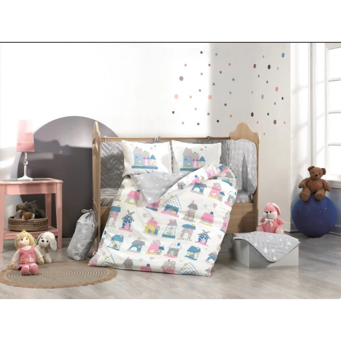 Felix Pembe Mavi Poplin Bebek Nev Takımı