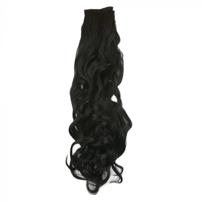 Fiber Sentetik Dalgalı 8 Parça Çıt Çıt / Siyah