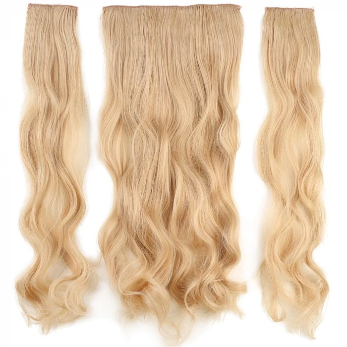 Fiber Sentetik Dalgalı Yarım Ay + 2 Yan Çıt Çıt / Balköpüğü Beyaz Platin Röfleli