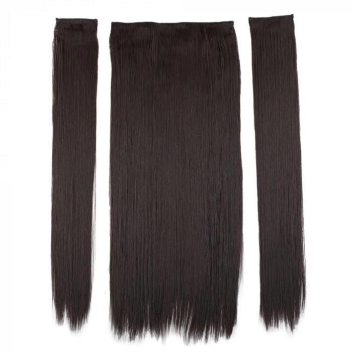 Fiber Sentetik Düz Yarım Ay + 2 Yan Çıt Çıt / Kahverengi