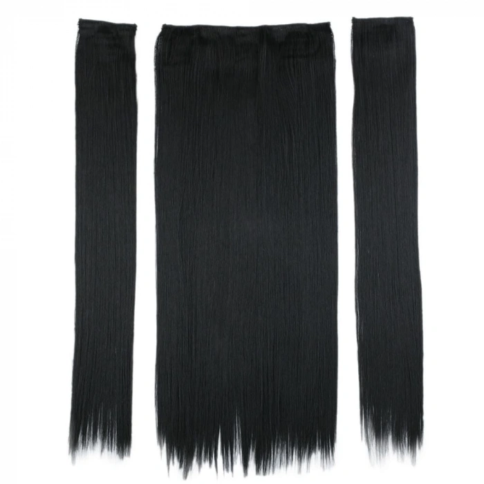 Fiber Sentetik Düz Yarım Ay + 2 Yan Çıt Çıt / Siyah