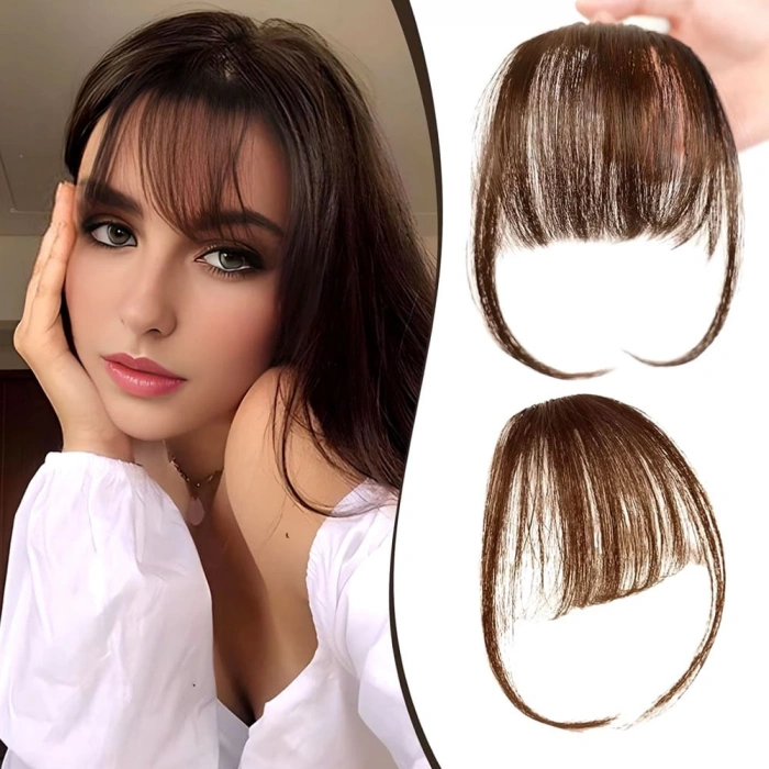 Fiber Sentetik İnce Perçem / Açık Kahverengi