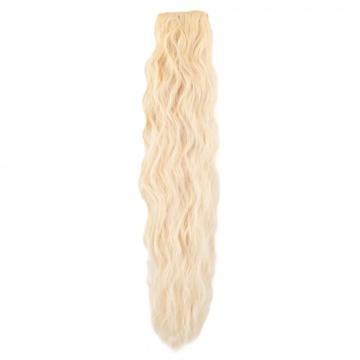 Fiber Sentetik Kabarık Dalgalı 8 Parça Çıt Çıt / Platin