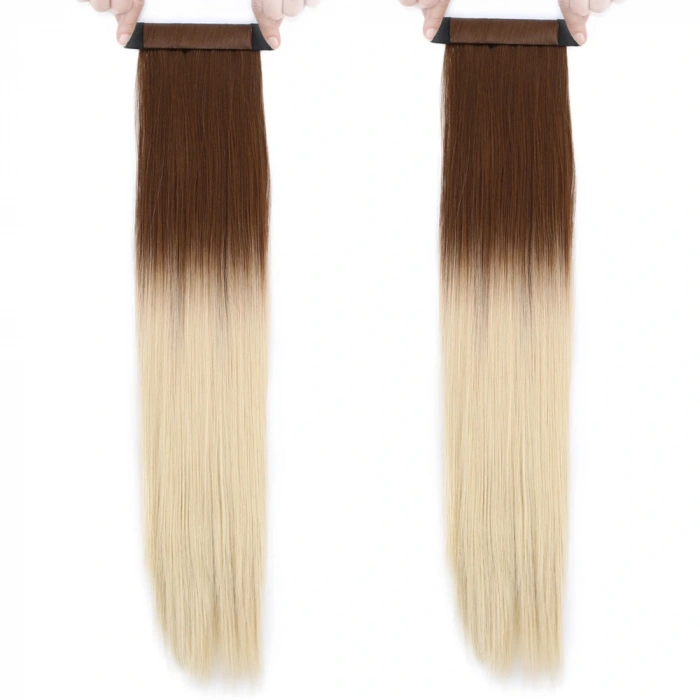 Fiber Sentetik Sihirli At Kuyruğu / Açık Kumral / Platin Ombreli