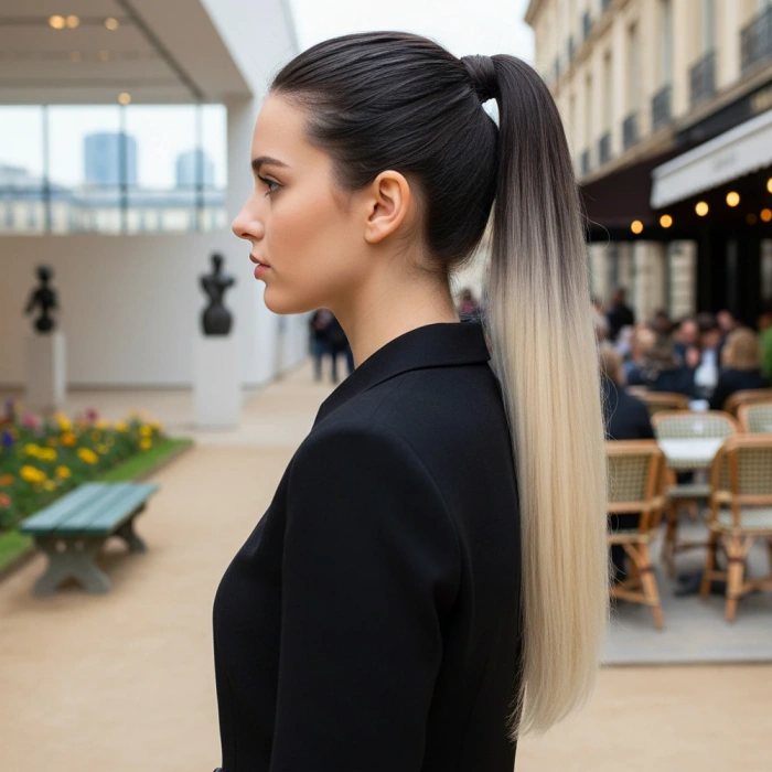 Fiber Sentetik Sihirli At Kuyruğu / Koyu Kumral / Dore Sarı Ombreli