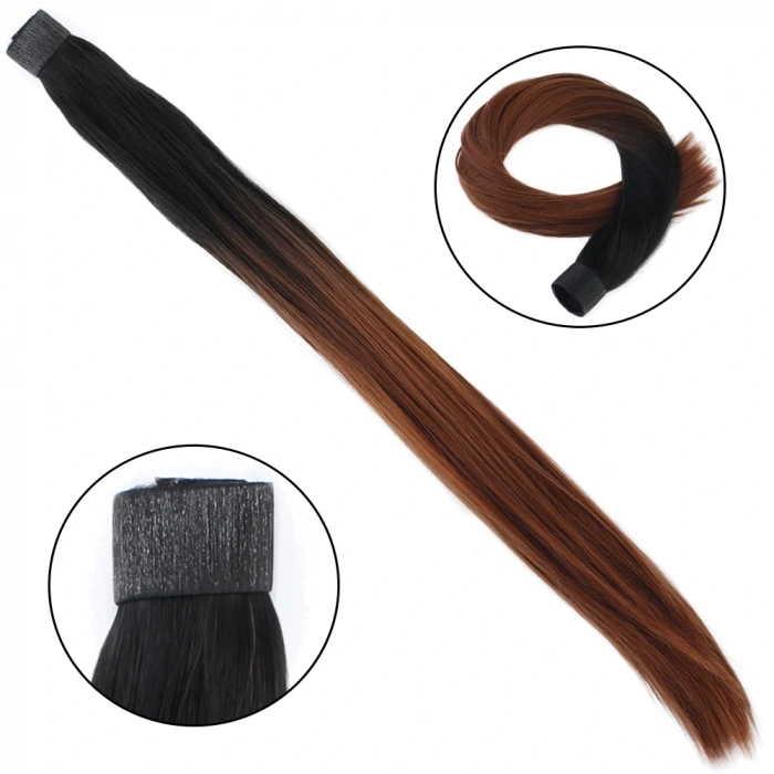 Fiber Sentetik Sihirli At Kuyruğu / Siyah / Karamel Ombreli