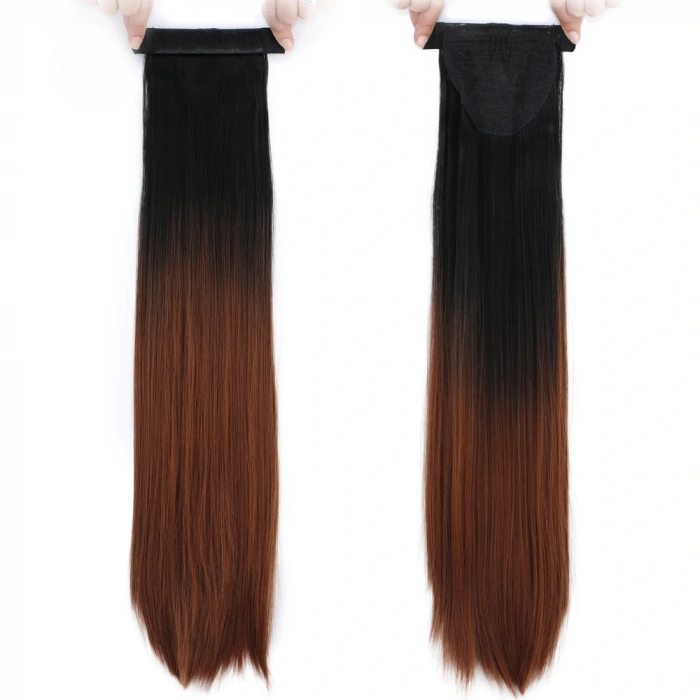 Fiber Sentetik Sihirli At Kuyruğu / Siyah / Karamel Ombreli