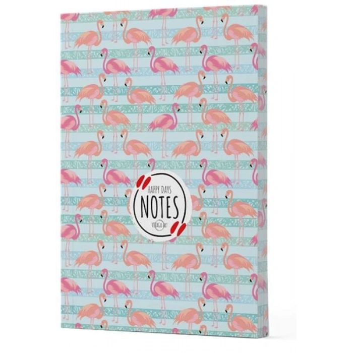 Flamingo 1 - Yan Baskılı Çizgili Defter