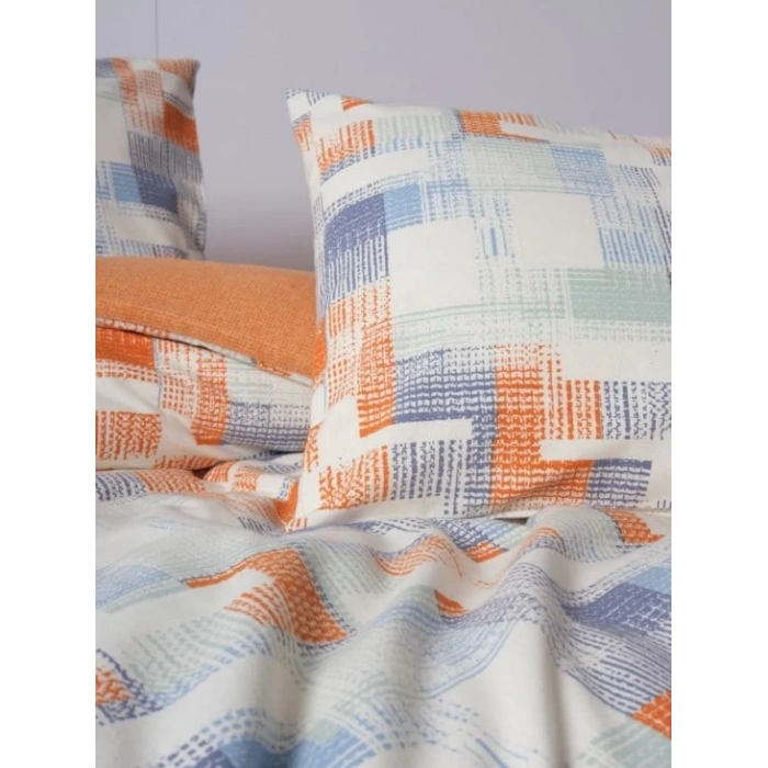 Flanel Nev Takımı Çift Kişilik Rina Kiremit