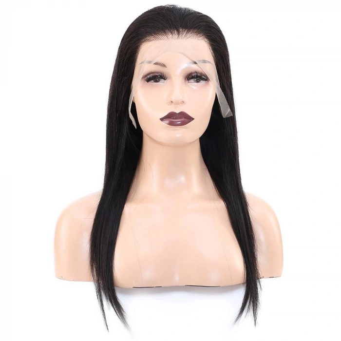 Front Lace Gerçek Tül Peruk Düz / Doğal / 55/60cm