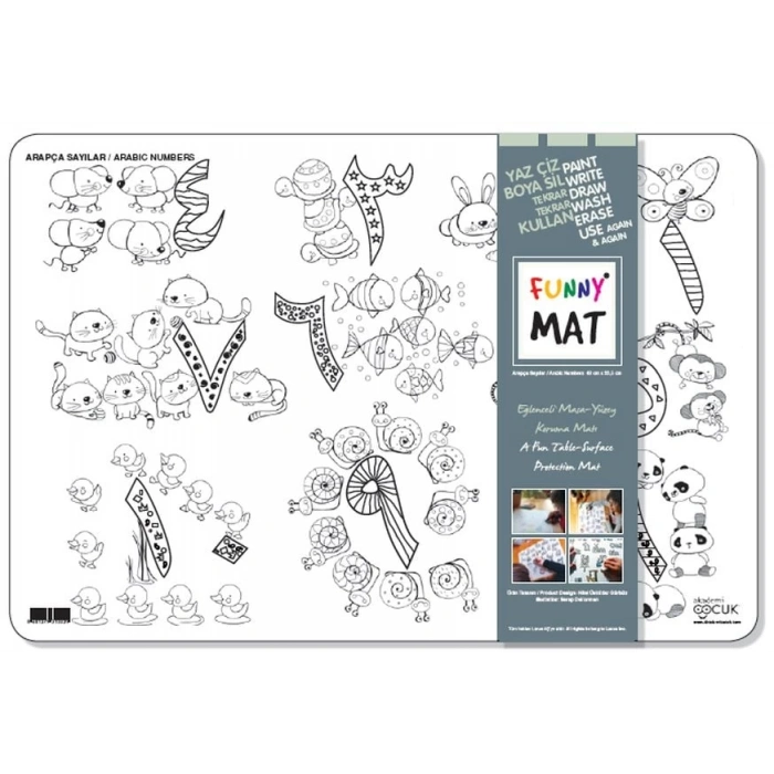 Funny Mat - Sayılar - Arapça 33,5x48cm