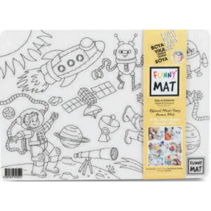 Funny Mat - Uzay Ve Dinozorlar 25 X 35 Cm