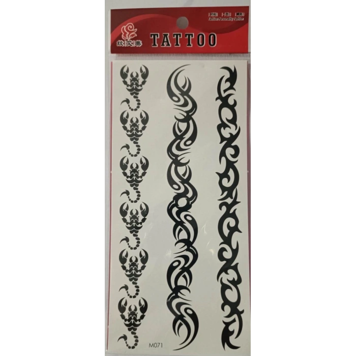 Geçici Dövme Şablonu 3lü - M071