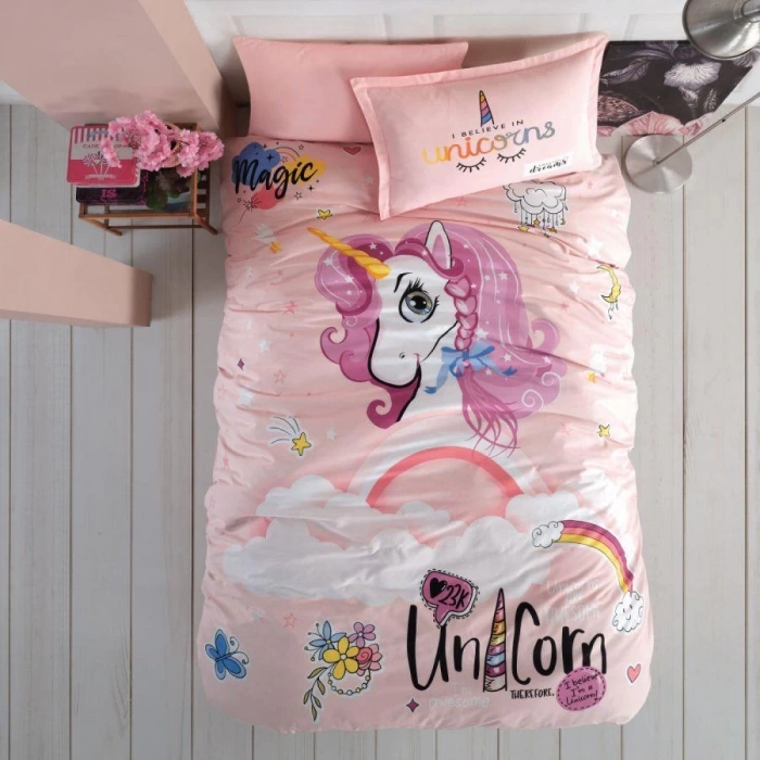 Genç Ranforce Tek Kişilik Nev Takımı Pink Dreams Pudra