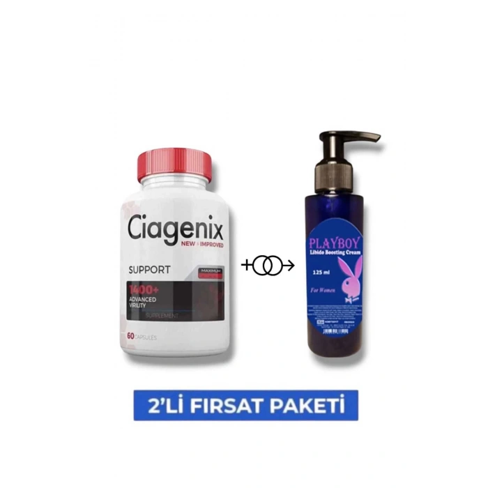 genix Erkek Performans Arttıran 60lı Takviye Mucizevi Kadın Lib.ido Arttırıcı Krem 125 ml
