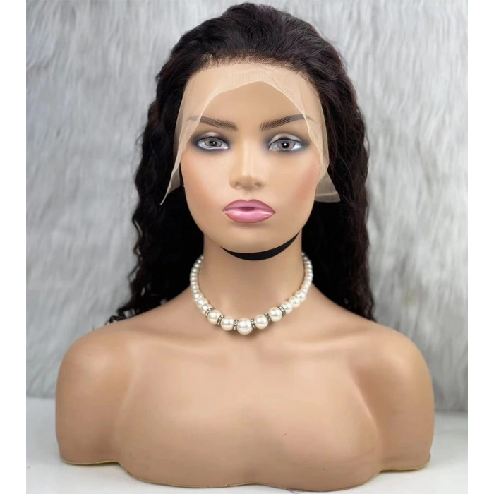 Gerçek Front Lace Tül Peruk / Derin Dalgalı / Doğal 50/55cm