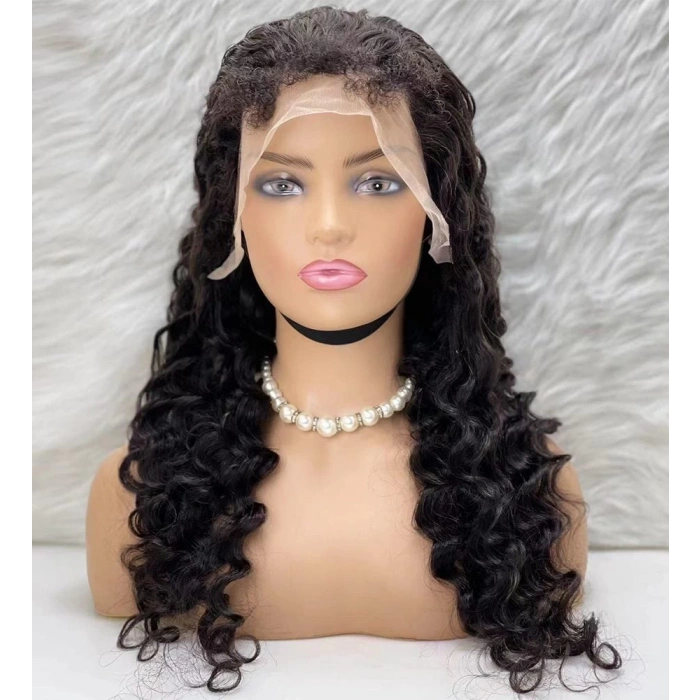 Gerçek Front Lace Tül Peruk / Yoğun Dalgalı / Doğal 65/70cm