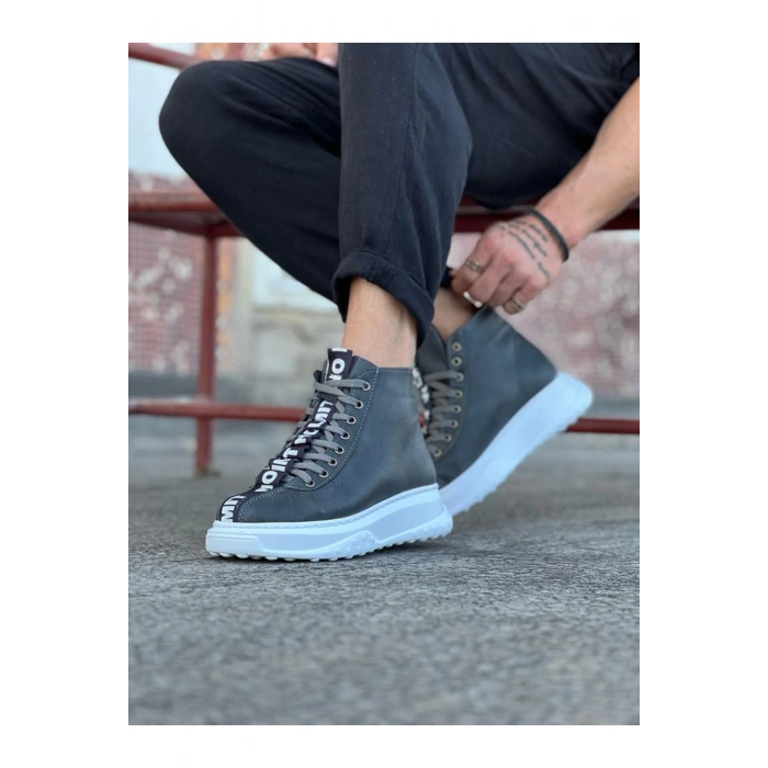 Gri Erkek Yarım Bilek Bot