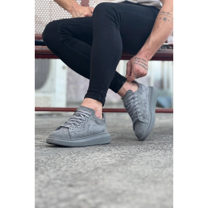 Gri Süet Günlük Erkek Casual Ayakkabı