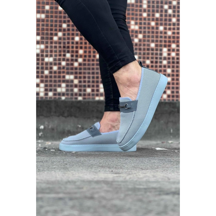 Gri Triko Babet Erkek Casual Ayakkabı