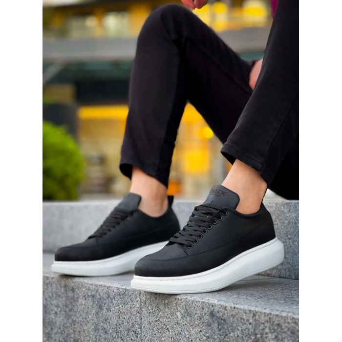 Günlük Ayakkabı  Siyah (Beyaz Taban)