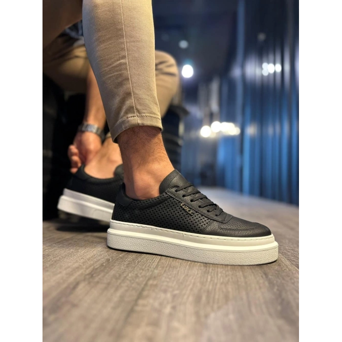 Günlük Ayakkabı  Siyah (Beyaz Taban)