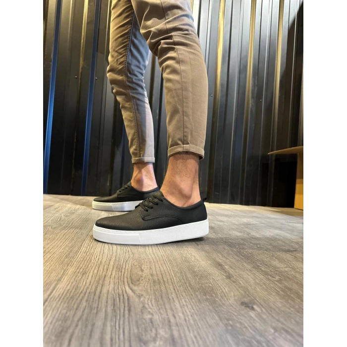 Günlük Ayakkabı  Siyah (Beyaz Taban)