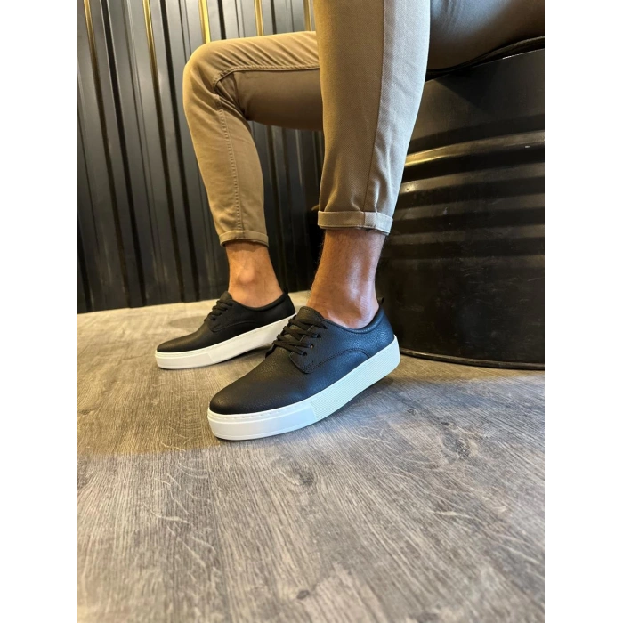 Günlük Ayakkabı  Siyah (Beyaz Taban)