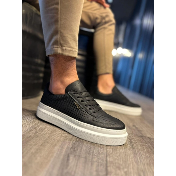 Günlük Ayakkabı  Siyah (Beyaz Taban)