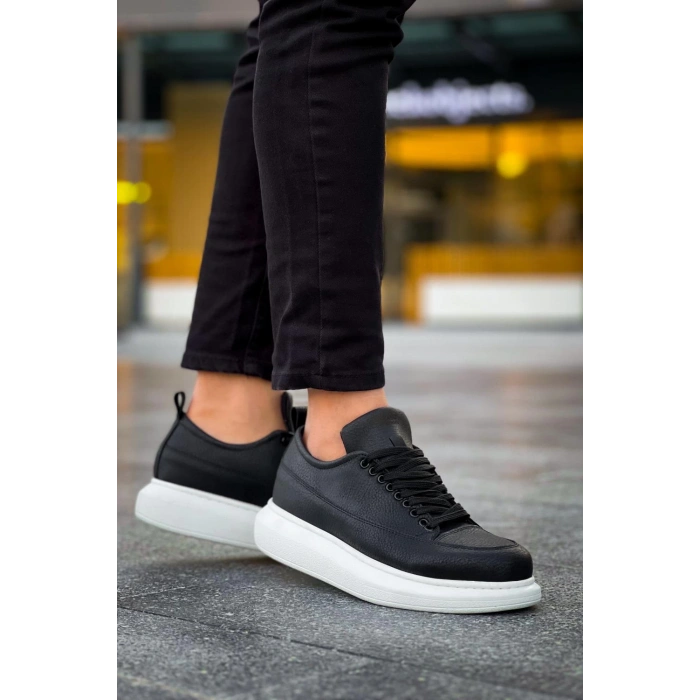 Günlük Ayakkabı  Siyah (Beyaz Taban)