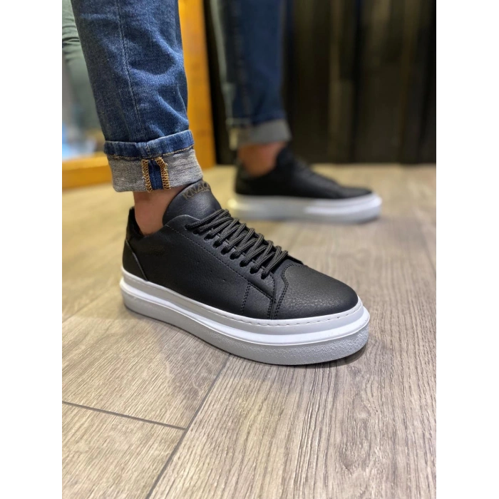 Günlük Ayakkabı  Siyah (Beyaz Taban)