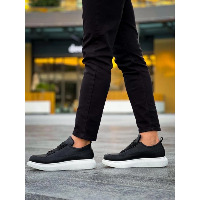 Günlük Ayakkabı  Siyah (Beyaz Taban)