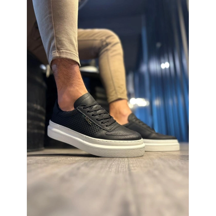 Günlük Ayakkabı  Siyah (Beyaz Taban)