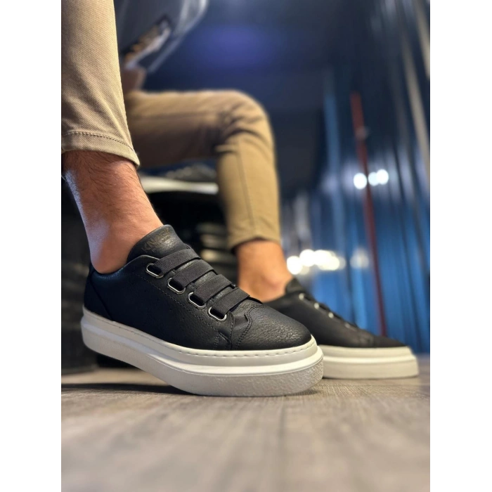 Günlük Ayakkabı  Siyah (Beyaz Taban)