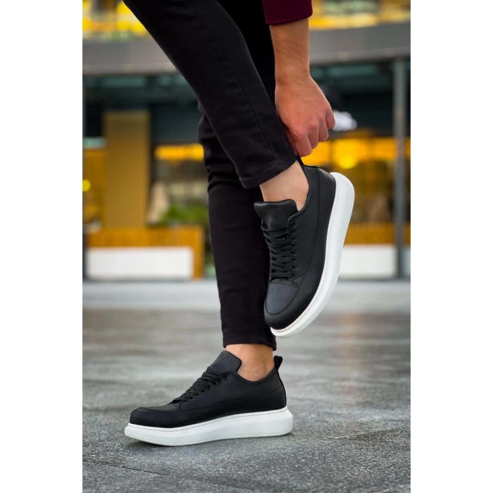 Günlük Ayakkabı  Siyah (Beyaz Taban)