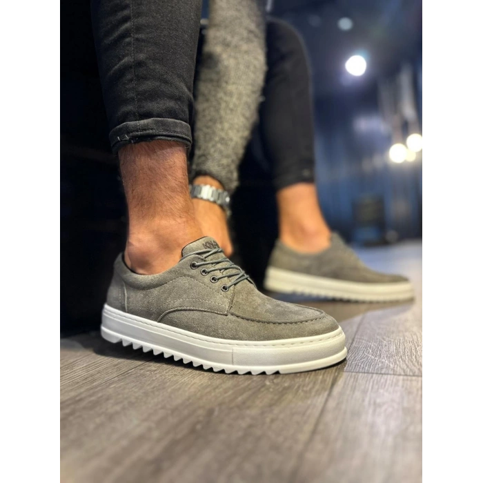 Günlük Ayakkabı T Gri (Süet)