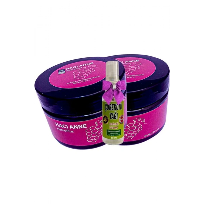 Hacı Anne Hemoplus Kremi 200 ml x 2 adet + Çörek Otu Yağı 30 ml