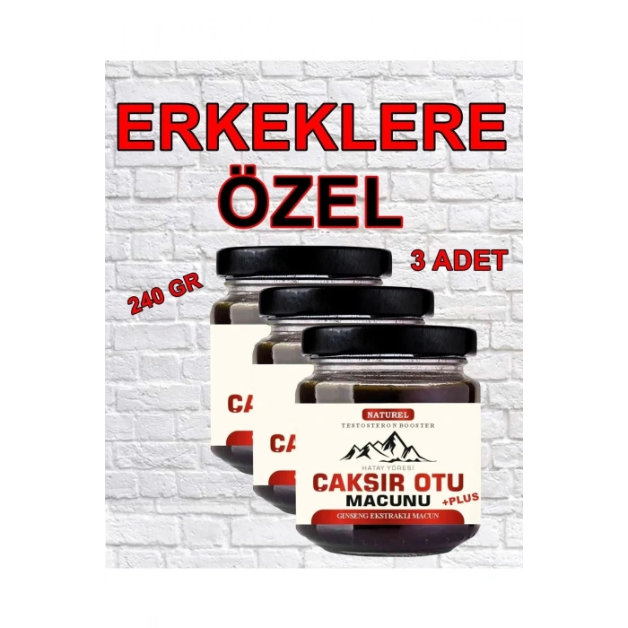 Hatay Yöresi Çakşır Otu Erkeklere Özel Performans Yükseltici sel Macun 240 gr X 3 Adet