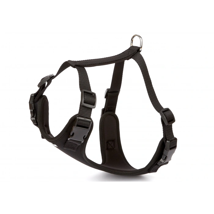 Havalı Ped Dokuma Köpek Göğüs Tasması 45/55 cm Siyah