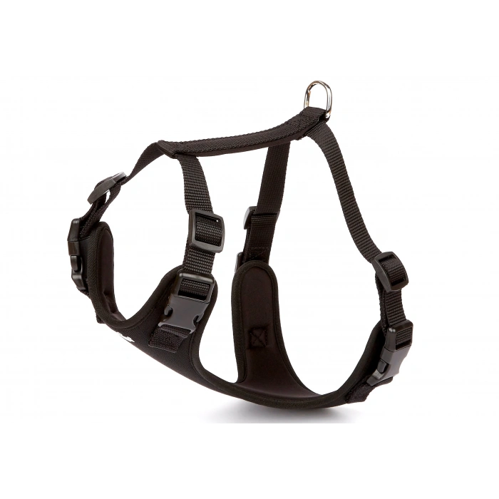 Havalı Ped Dokuma Köpek Göğüs Tasması 45/55 cm Siyah