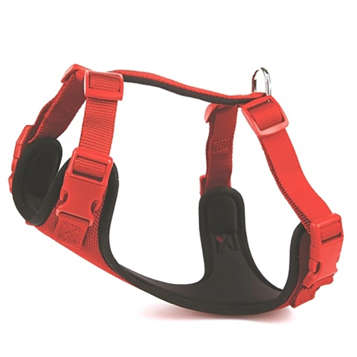 Havalı Ped Dokuma Köpek Göğüs Tasması 50/70 cm Siyah