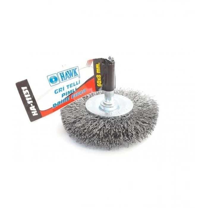 HA11131 Pimli Gri Tel Daire Fırça 60x8 mm