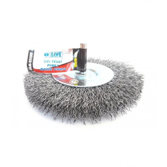 HA11135 Pimli Gri Tel Daire Fırça 100x10 mm