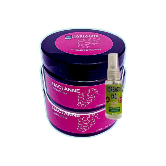 Hemoplus Hacı Anne Bakım Kremi 200 ml x 2 adet + Çörek Otu Yağı 30 ml