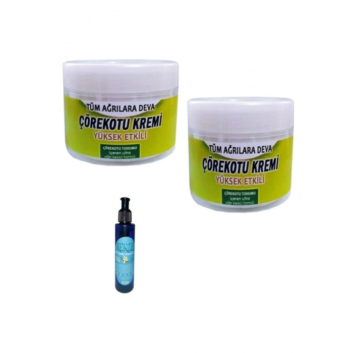 Hintohu Çörek Otu Kremi 100 ml x 2 Adet / Rekza Çilekli Vücut Masaj Bakım Yağı 125 ml