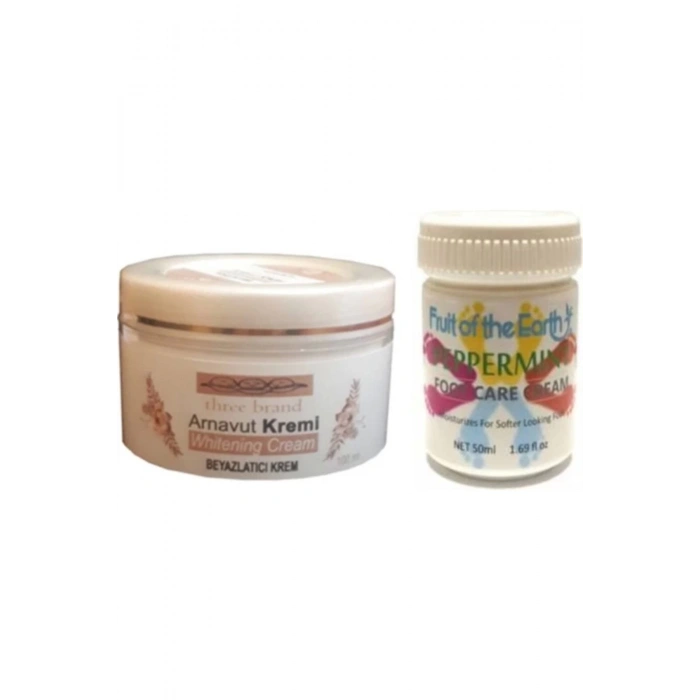 Hintohu Three Brand 100ML Arnavut Aklık Kremi+Foot Care Cream 50ML Ayak Bakım Kremi Nane Ferahlığı